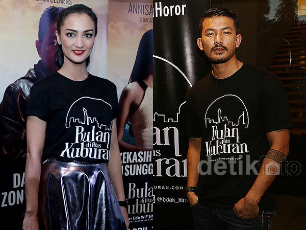 Atiqah dan Rio di Pemutaran Film Bulan di Atas Kuburan