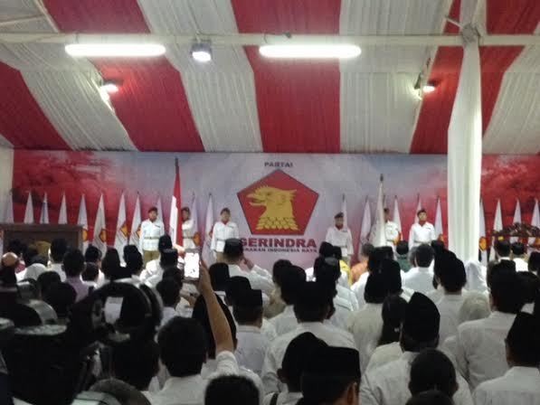 Prabowo, Ical dan Petinggi KMP Hadiri Pelantikan Pengurus Harian Gerindra