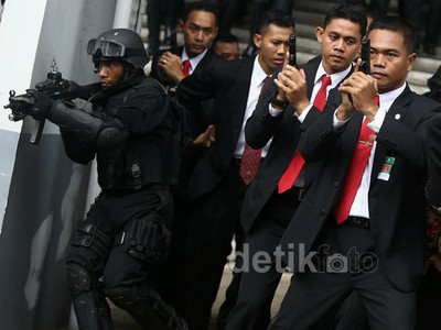 Paspampres Gelar Simulasi Pengamanan KAA