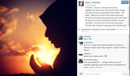 Siap Nikah Lagi, Yulia Rachman Curhat di Instagram