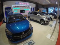 Daihatsu menampilkan kendaraan terbaru New Terios serta beberapa produk andalan mereka seperti Ayla, Xenia, dan Sirion. (istimewa/PT Astra Daihatsu Motor).