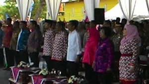 Presiden Jokowi Saksikan Teatrikal dan Tari Meletusnya Gunung Tambora