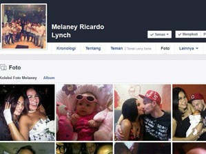 Akun FB Melaney Ricardo yang Dicatut Pelaku Pedofil