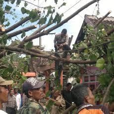 Empat Rumah Hancur dan Lima Orang Luka Diterjang Puting Beliung