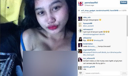Tahu Foto Toplessnya Beredar di Internet, Pamela Duo Serigala Nangis Terus