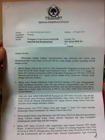 Agung Cs Minta Pimpinan DPR Tertibkan Akom dan Bamsoet