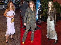 Aktris kelahiran 15 April 1990 itu tersenyum lebar di premiere film 'Harry Potter and the Chamber of Secrets' yang digelar di London, New York dan Westwood pada 2002 silam. (John Li/Getty Images; Lawrence Lucier/Getty Images; Vince Bucci/Getty Images)
