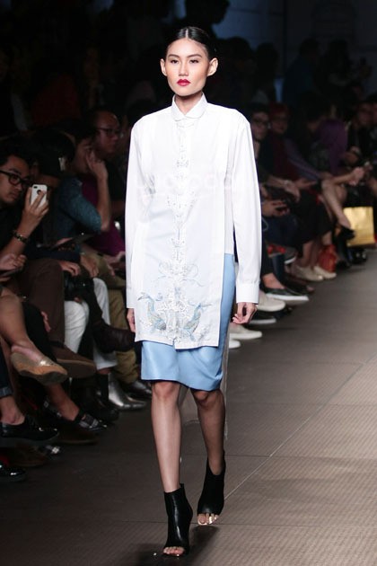 Albert Yanuar. Plaza Indonesia Fashion Week 2015 at Plaza Indonesia Lt.2. Jakarta. [Foto: Mohammad Abduh/Wolipop]