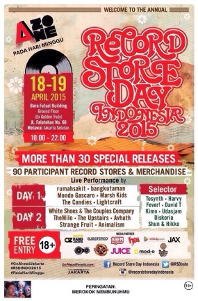 Record Store Day Indonesia 2015 Digelar di 8 Kota