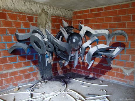 Keren! Grafiti 3D Ini Seperti Keluar dari Tembok
