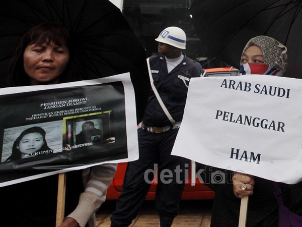 Aksi Kecam Eksekusi Mati Dua TKI
