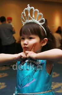 Pose centil Chibul di depan kamera. Pool/Gus Mun/detikFoto.