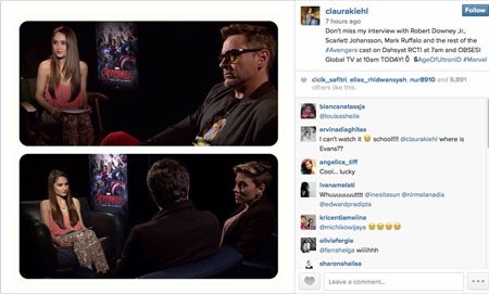 Wow, Cinta Laura Wawancarai Bintang Avengers: Age of Ultron
