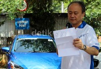 Sambutan dari President Director PT Mazda Motor Indonesia (MMI) Keizo Okue sebelum acara dimulai.