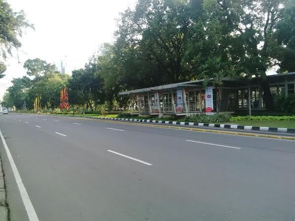 Begini Kosongnya Jl Medan Merdeka Barat