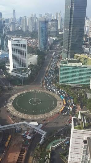 Sudirman-Thamrin Sudah Dibuka, Ini Foto dari Lantai 35 Saat Ditutup