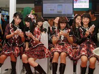 JKT48 saat ditemui di Mal Ambasador, Kuningan, Jakarta Selatan baru-baru ini. Pool/Gus Mun/detikFoto.