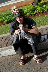 Syahnaz saat ditemui di sebuah acara musik di kawasan Kebon Jeruk, Jakarta Barat, Jumat (24/4/2015). Pool/Gus Mun/detikFoto.