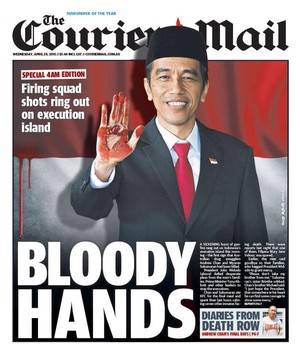 Media Australia Gambarkan Tangan Jokowi Bersimbah Darah