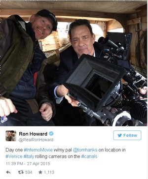 Sekuel Da Vinci Code Mulai Syuting di Italia, Ini Gambar Tom Hanks Bonyok