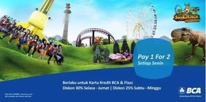 Ke Jungle Land dengan Kartu Kredit BCA atau Flazz Dapat Diskon Tiap Hari