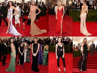 Sederet model-model seksi juga turut hadir. Dimitrios Kambouris/Getty Images/detikFoto; Larry Busacca/Getty Images/detikFoto.