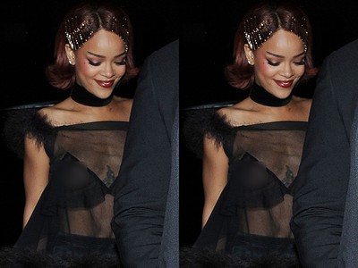 Rihanna Ekspos Payudara di After Party Met Gala 2015