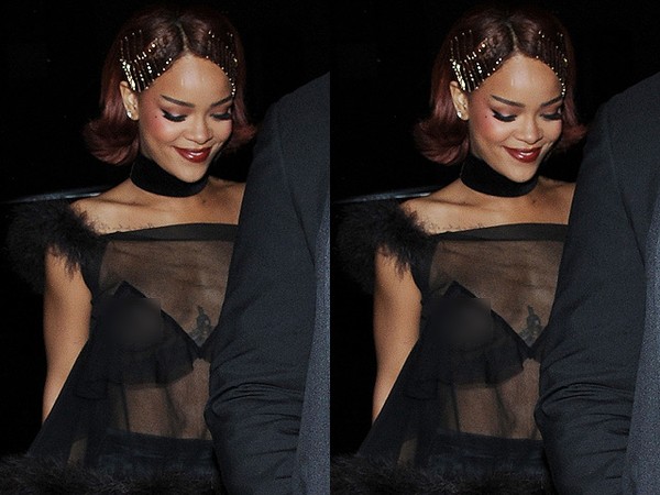 Rihanna Ekspos Payudara di After Party Met Gala 2015