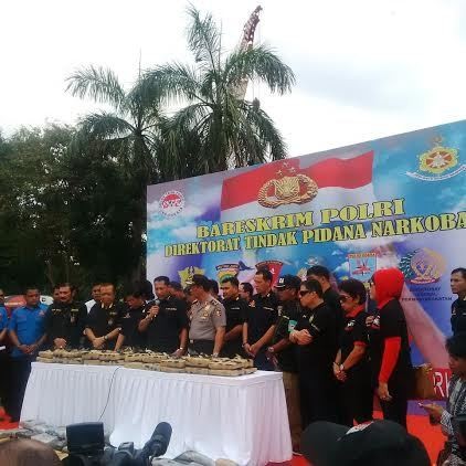 Polri Ungkap Sindikat 2,1 Ton Ganja Aceh, 9 Tersangka Ditahan