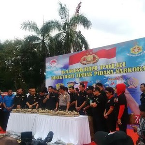 Polri Ungkap Sindikat 2,1 Ton Ganja Aceh, 9 Tersangka Ditahan