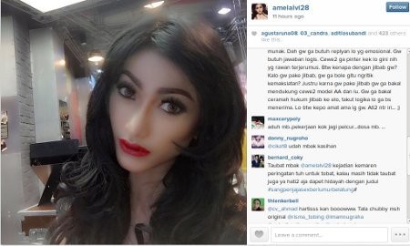 Bantah Terlibat Prostitusi, Amel Alvi Unggah Foto Selfie Lagi di Instagram