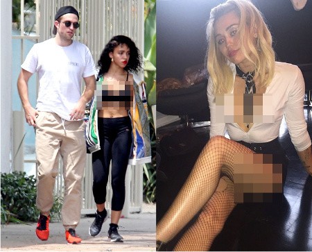 Pacar Robert Pattinson Pamer Perut Sixpack, Gaya Seksi Miley Cyrus di Pesta