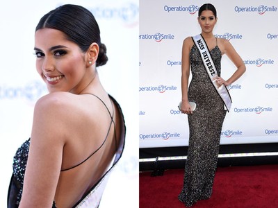 Miss Universe 2014 Paulina Vega Seksi Pamer Punggung