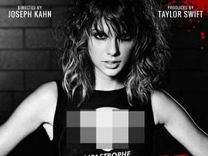 Pose Sensual Taylor Swift di Poster Video Klip Bad Blood
