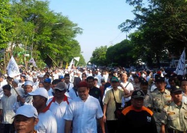 Ribuan Umat Islam Solo Pawai Sambut Ramadan