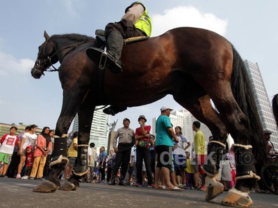 Polisi Berkuda Jaga Car Free Day