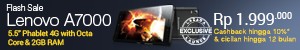 Lenovo A7000, Phablet 4G dengan Dolby Atmos meluncur di Lazada 19 Mei 2015