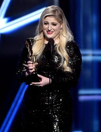 Lagu 'All About That Bass' membuat Meghan Trainor menerima dua penghargaan, Top Hot 100 Song dan Top Digital Song. Ethan Miller/Getty Images/detikFoto.