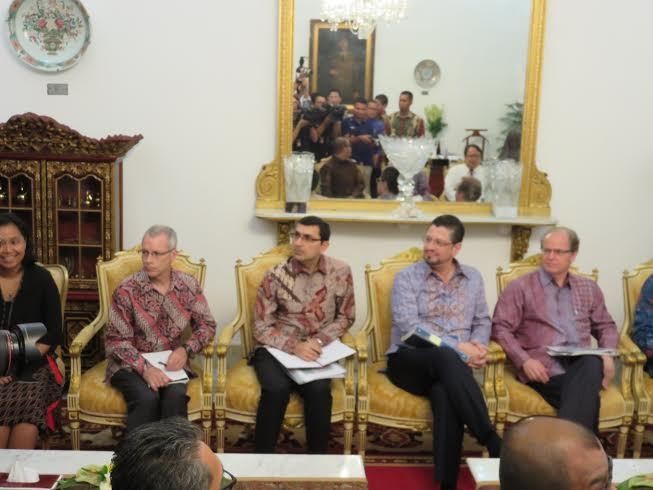 Presiden Bank Dunia Temui Jokowi di Istana Merdeka