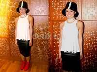 Agnez MO saat ditemui di Studio Backbeat, Cipete, Jakarta Selatan, Rabu (20/5/15).
