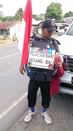 Ingin Rasakan Luasnya Nusantara, Pria Kediri Ini Jalan dari Sabang ke Bali