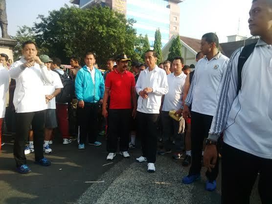 Presiden Jokowi Habiskan Minggu Pagi di CFD Solo