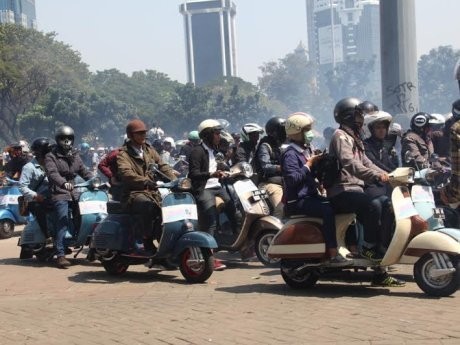 Ribuan Skuteris Meriahkan Jakarta Mods Mayday 2015