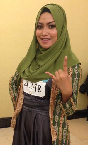 Peserta Sunsilk Hijab Hunt Bandung Unjuk Bakat Sulap dan Bernyanyi Metal