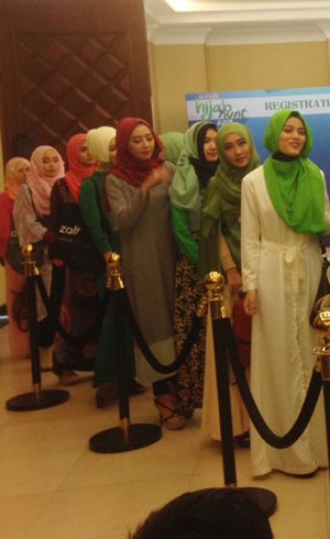 Foto: Suasana Audisi Hari Kedua Sunsilk Hijab Hunt di Kota Bandung