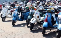 Ribuan skuter bersiap mengikuti Jakarta Mods Mayday 2015 di Pantai Carnaval Ancol. Ist/Nurizzati.