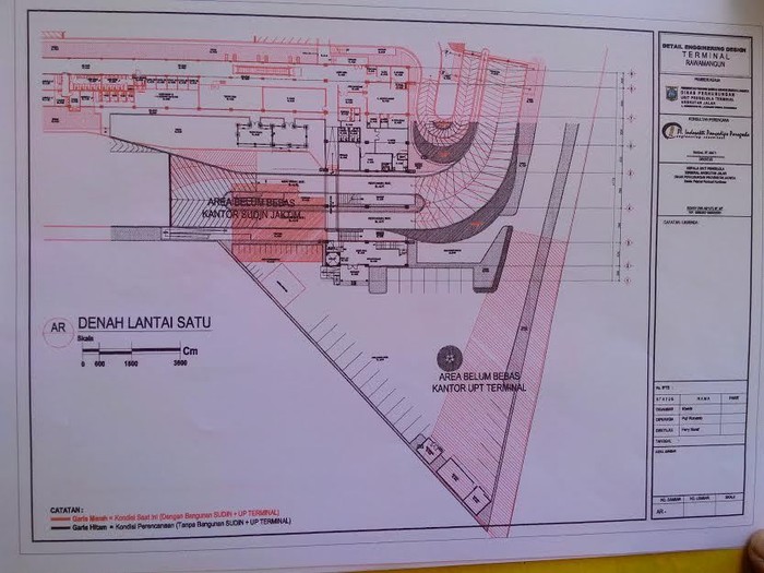 Ini Desain Awal Terminal Rawamangun yang Lurus Namun Akhirnya Menyempit