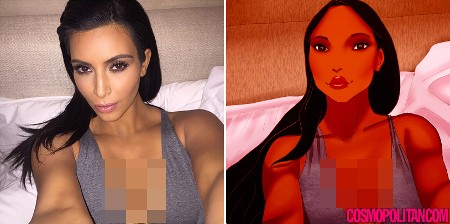 Begini Jika Putri-putri Dongeng Disney Tiru Gaya Seksi Kim Kardashian