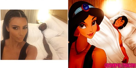 Begini Jika Putri-putri Dongeng Disney Tiru Gaya Seksi Kim Kardashian