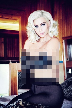 Bak Marilyn Monroe, Kim Kardashian Tampil Topless di Vogue